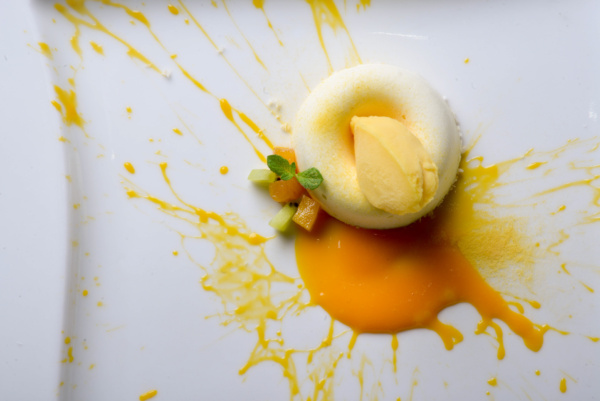 Tropical with mango sauce