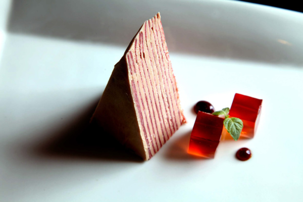 Bovine tongue millefeuille