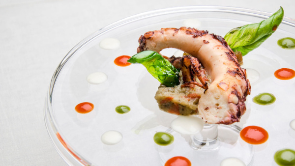 Octopus and eggplant