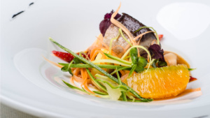 Branzino agrumi e verdure